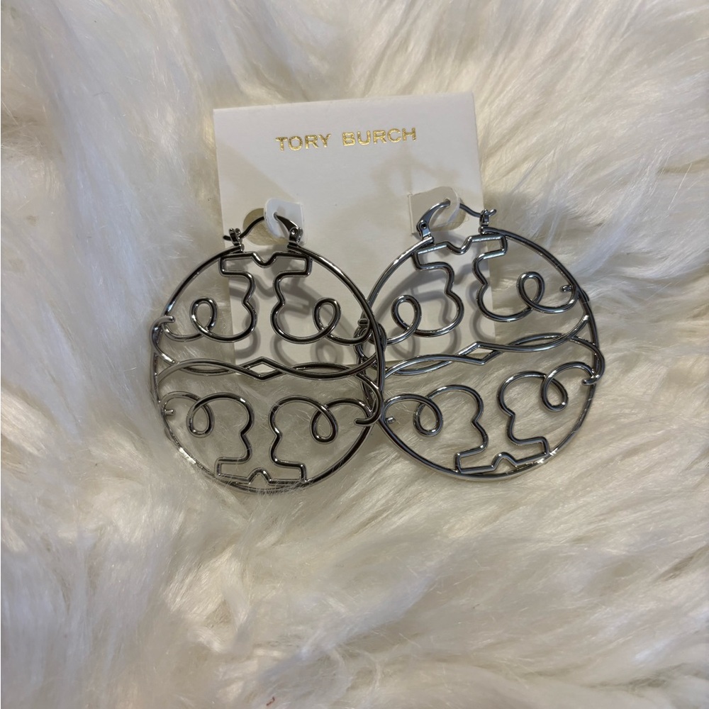 Tory Burch Twisted Miller Hoop Earrings